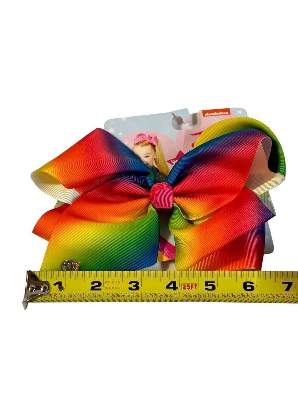 JoJo Siwa Signature Rainbow Hair Bow 7" Large Cheer Accessory Girl Gift - Picture 4 of 7